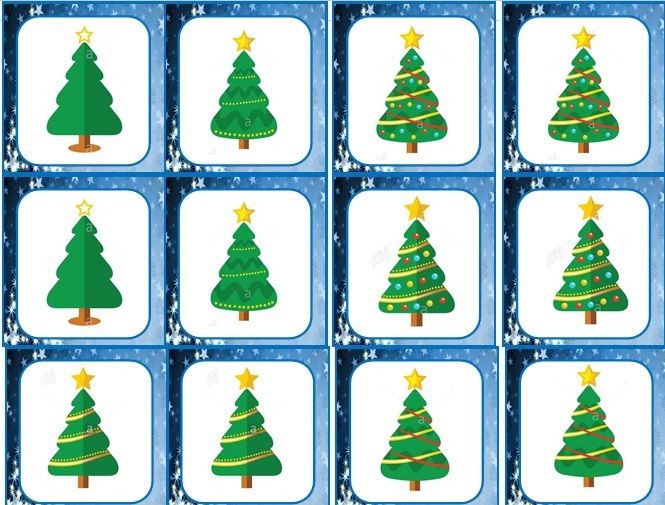 Memory de Noël : jeu à imprimer pour les maternelles