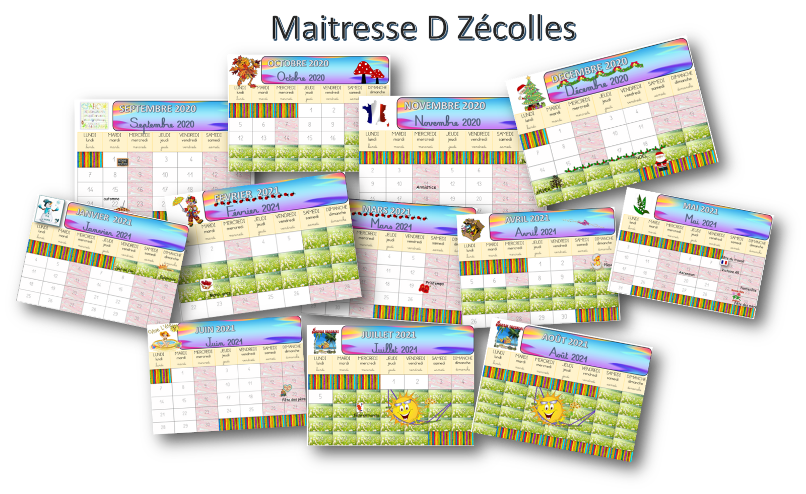 Calendrier 21 Toutes Les Zones A B Et C Mes Tresses D Zecolles