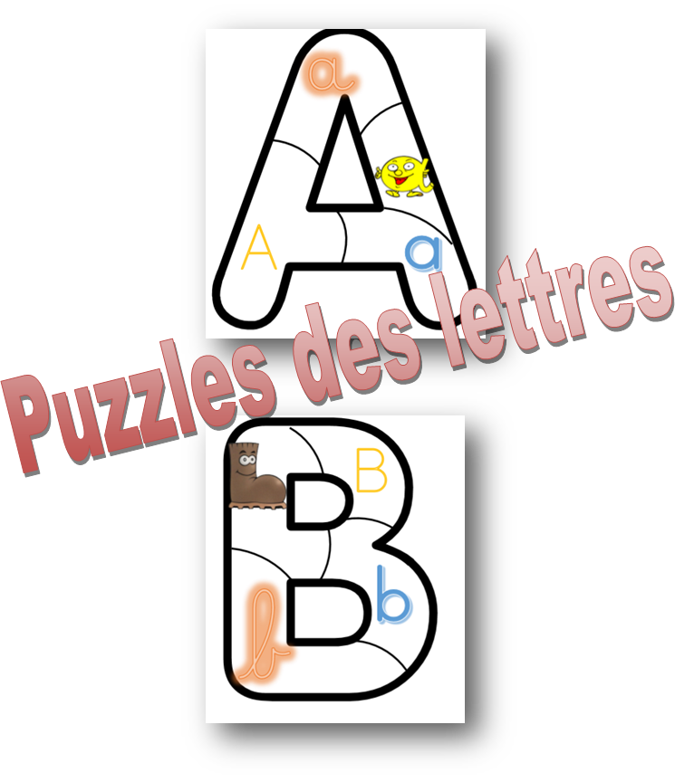 Puzzles des lettres de l'alphabet - Mes tresses D Zécolles