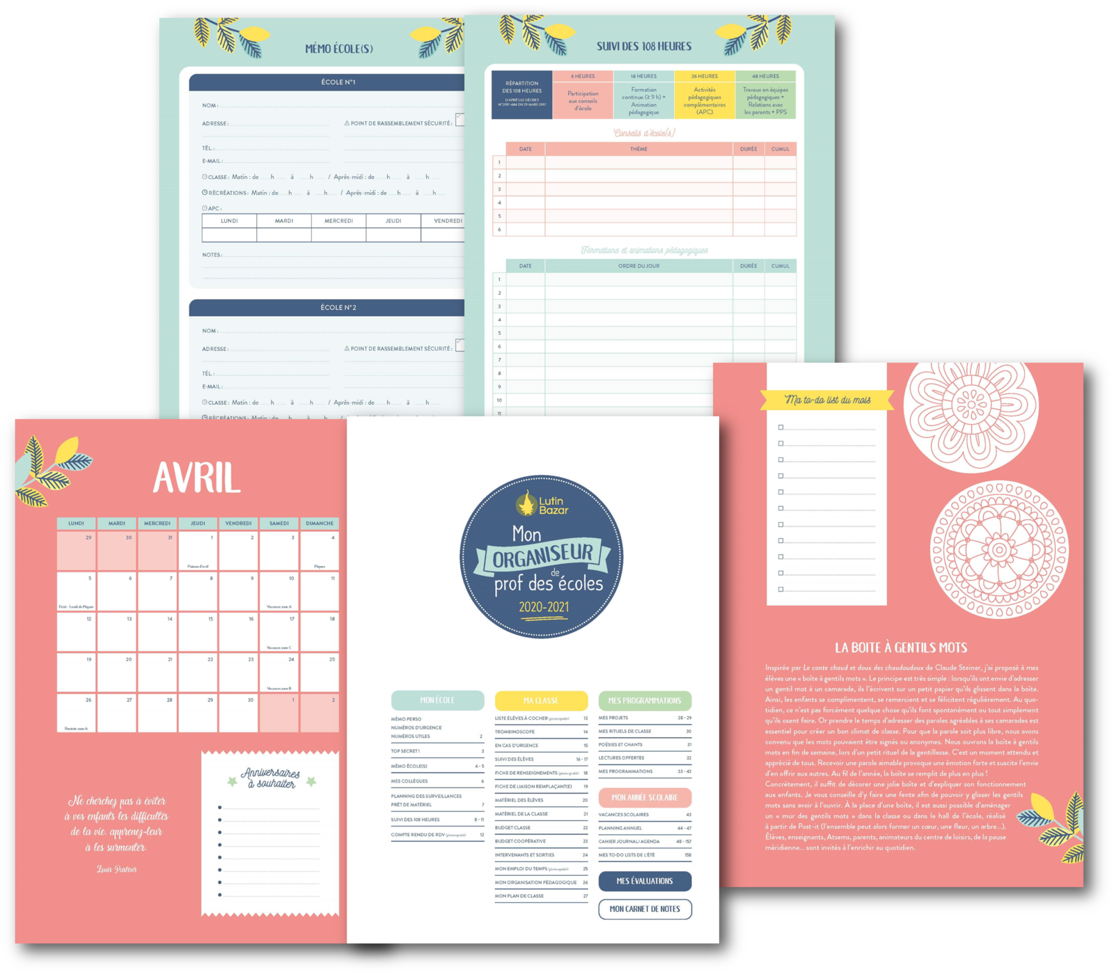 Planner, organiseur et autres agendas! - La Classe de Lutine