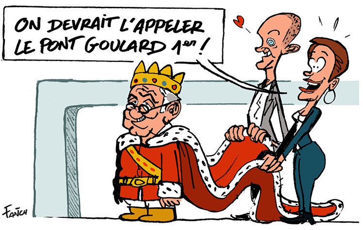 François Goulard et ses conseillers départementaux cherchent un nom pour le pont de la déviation nord de Pontivy