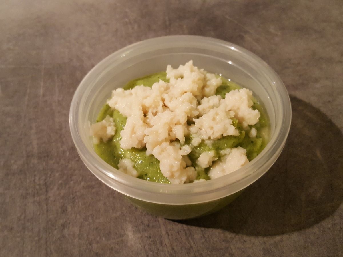 Puree De Brocoli Et Riz Au Saumon Cabillaud Pour Bebe Elodie Cuisine Pour Vous Partager Sa Passion