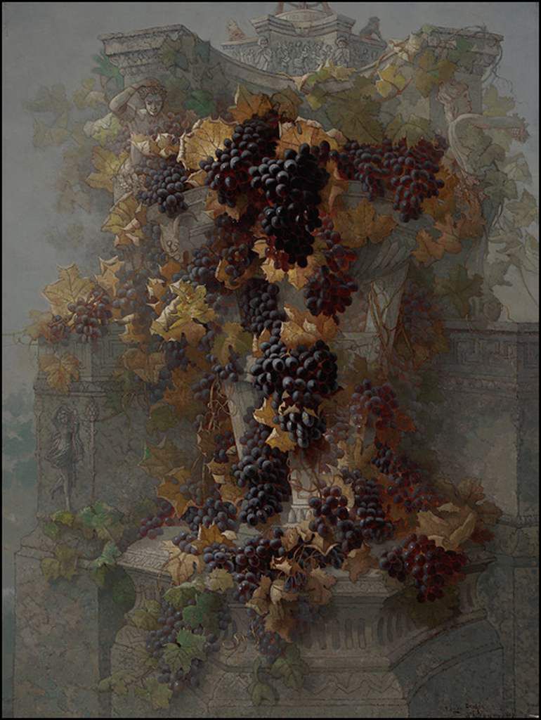 Raisins - vignes - vendanges en peinture - Edwin Deakin (1838-1923)
