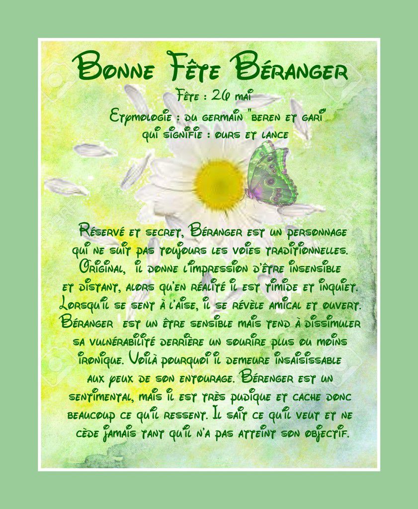 Bonne Fête Béranger - 26 mai