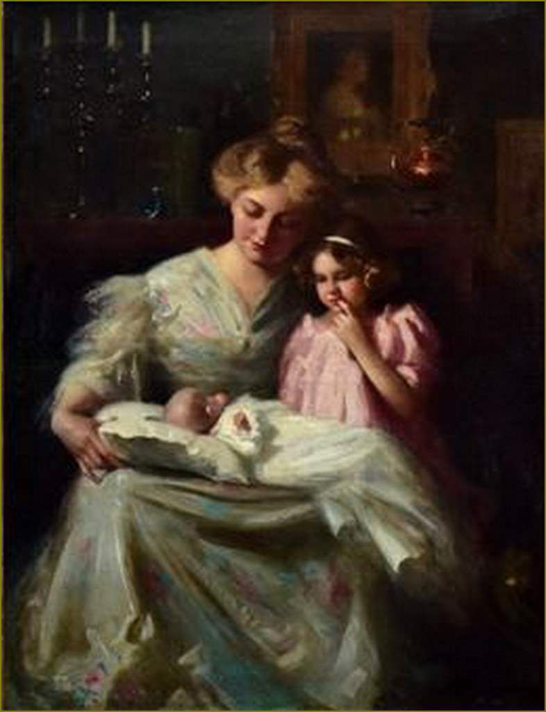 Francis Day (1829-1889)  mère et enfant