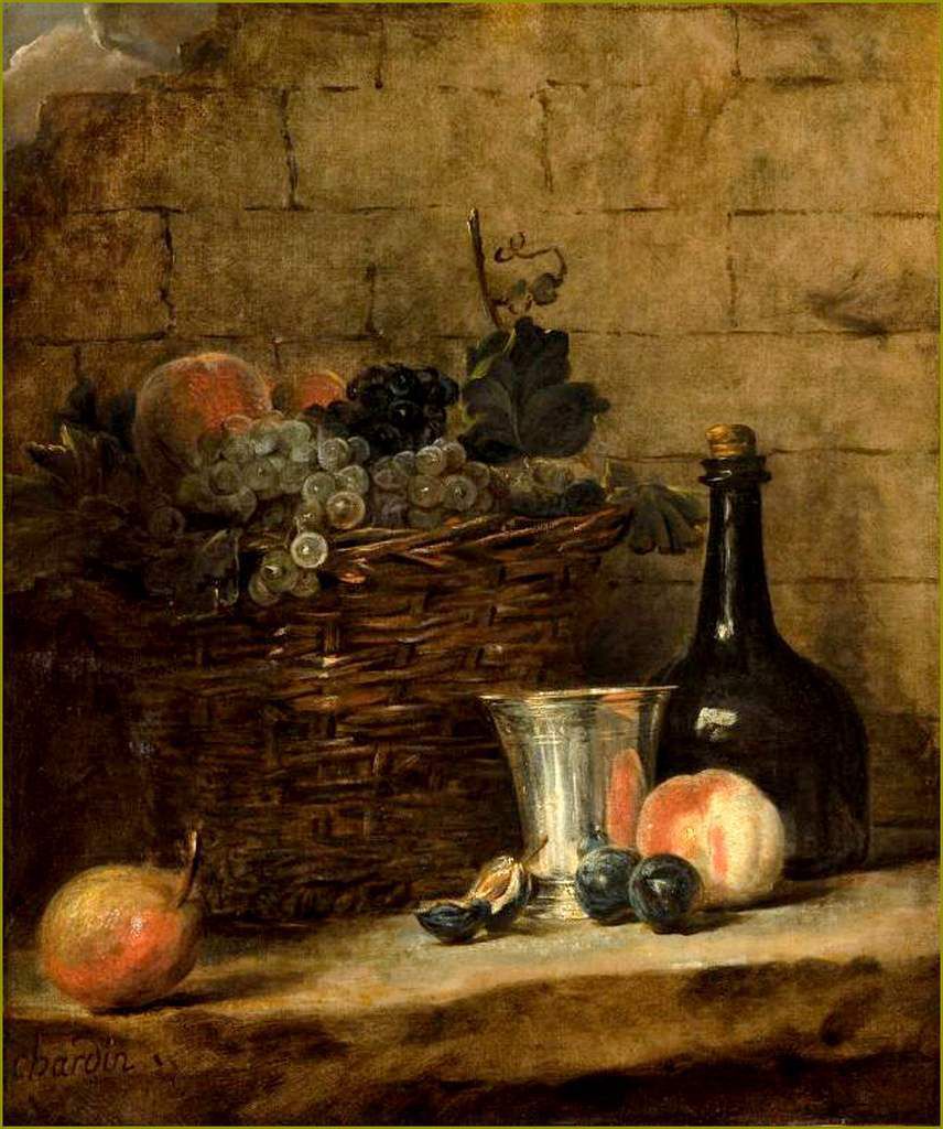 Jean Siméon Chardin  (1699–1779) Corbeille de raisins