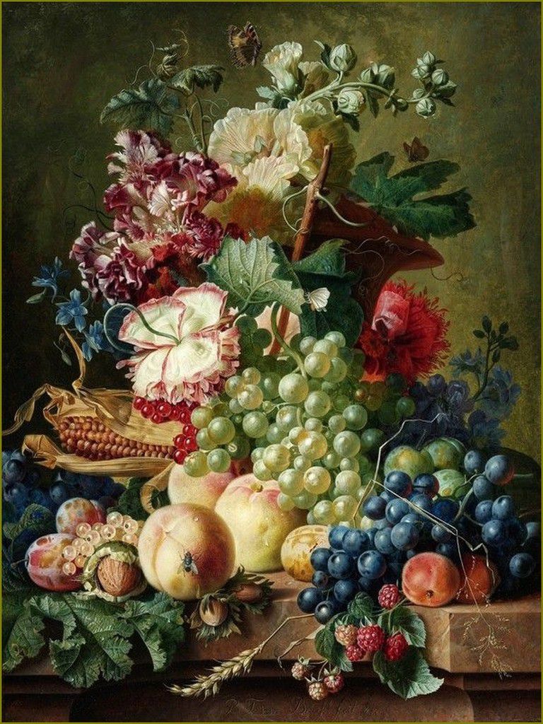 Paulus Theodorus Van Brussel (1754-1795) - raisin fruits et fleurs 