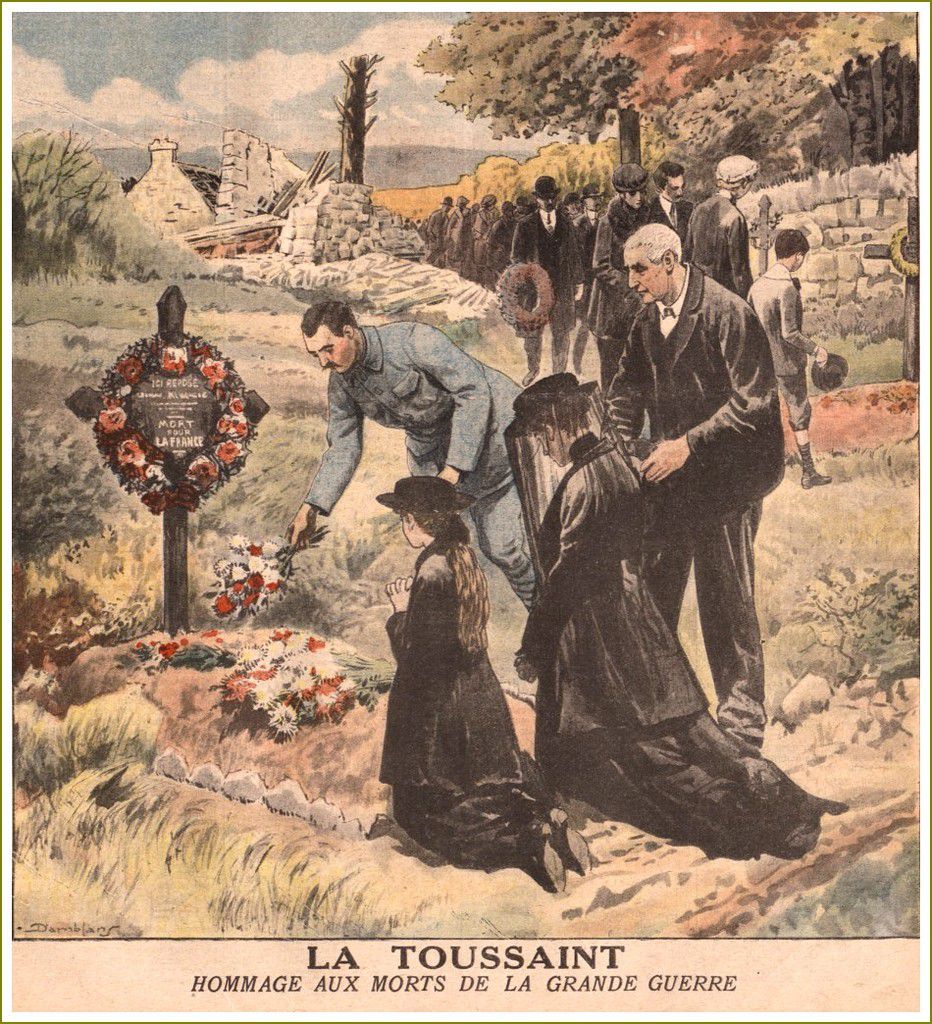 La Toussaint - illustration Le petit journal (2 Novembre 1919)