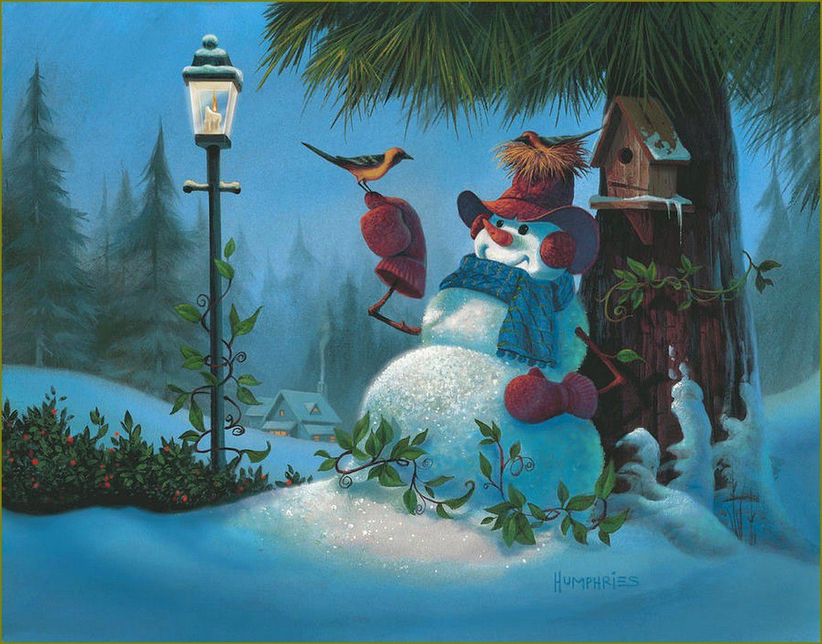 Bonhomme de neige en illustration  par Michael Humphries