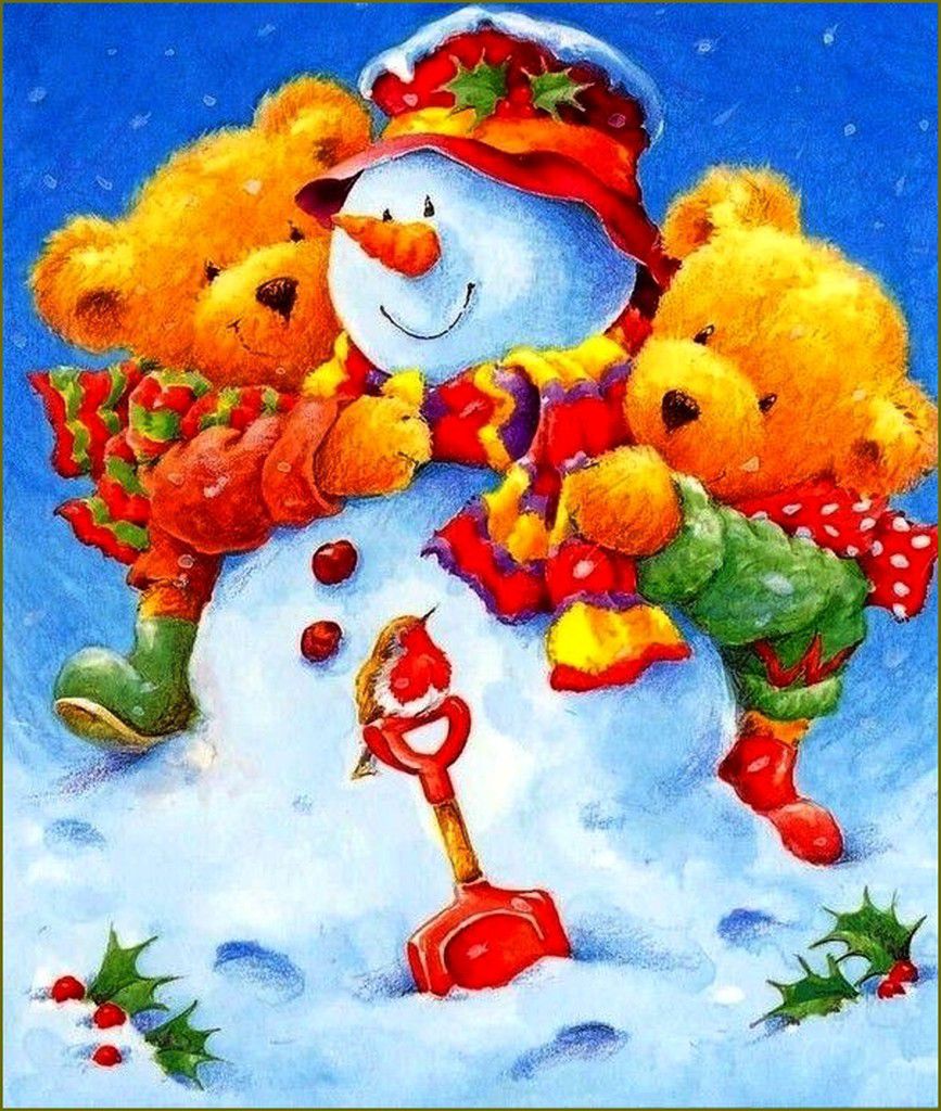 Bonhomme de neige en illustration