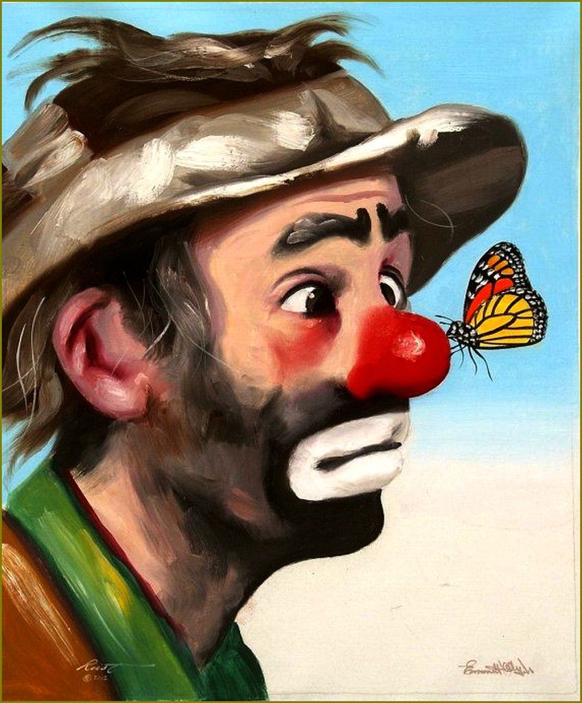 Clowns en peinture -  Donald Rusty Rust - Kelly Emmett