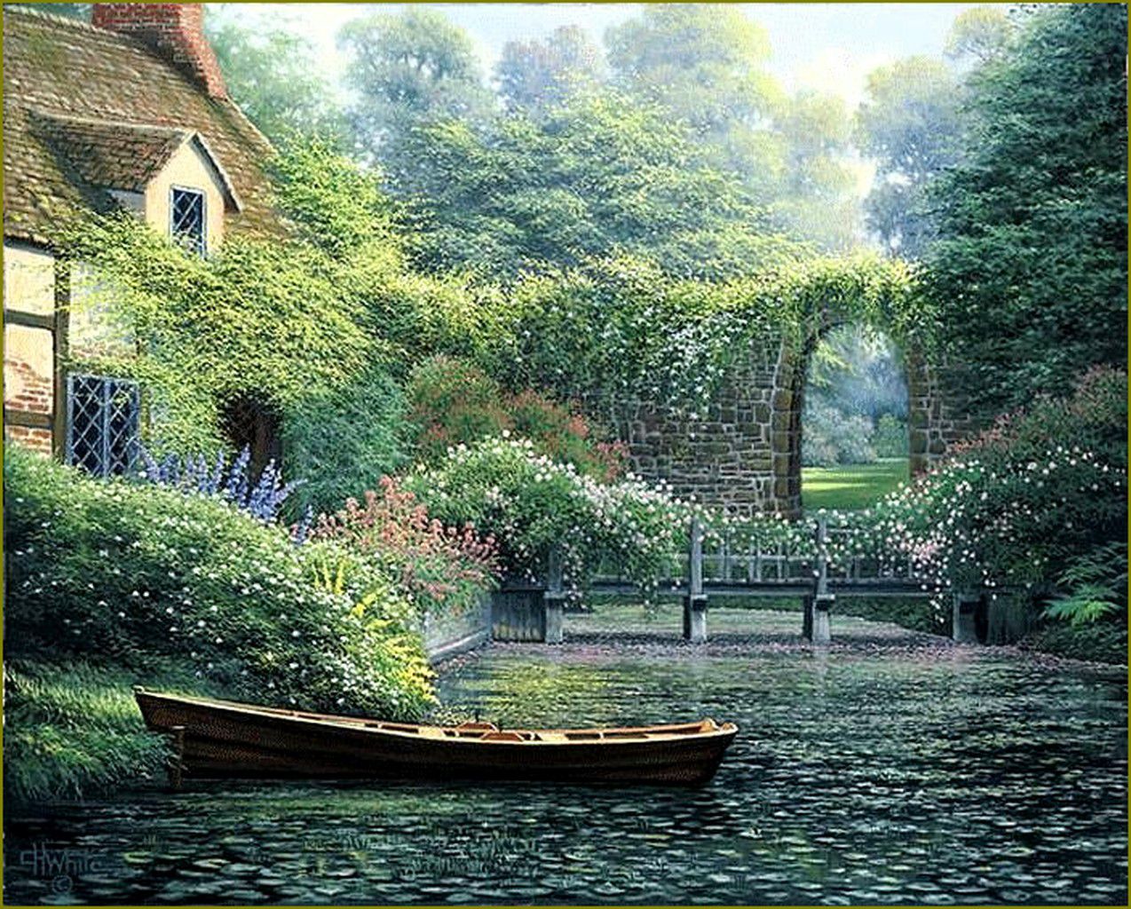 Paysages et jardins romantiques en peinture -  Charles White