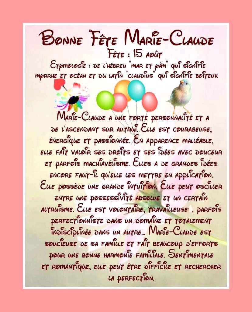Carte Bonne Fete Marie Claude 15 Aout Balades Comtoises Carte Bonne Fete Marie Claude 15 Aout Balades Comtoises