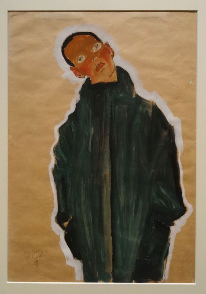 1910 - Jeune garçon au manteau vert