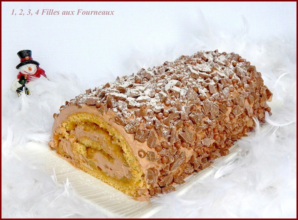 Bûche Bretonne, blé noir et caramel