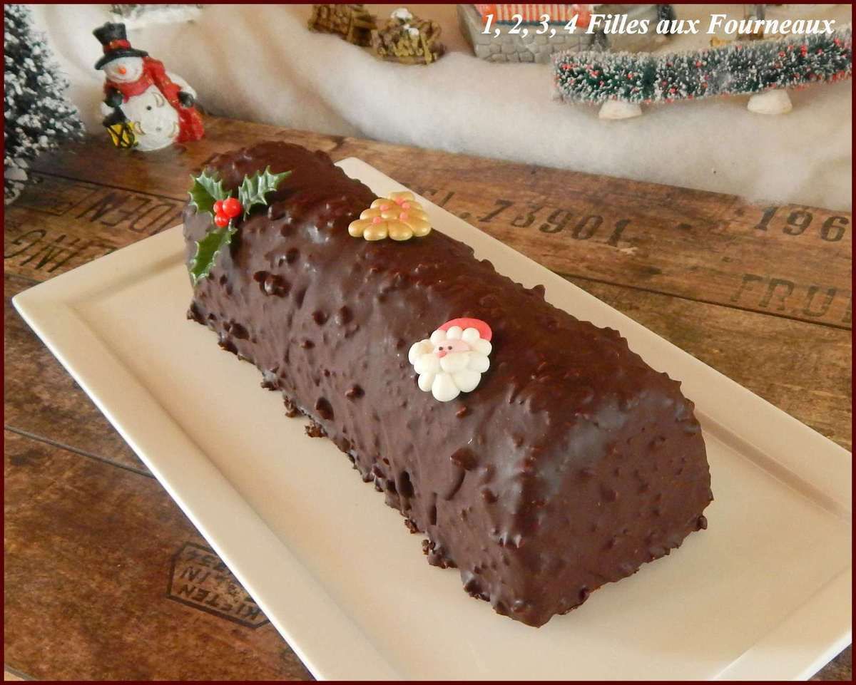 Bûche Chocolat blanc - Cassis - 1, 2, 3, 4 filles aux fourneaux