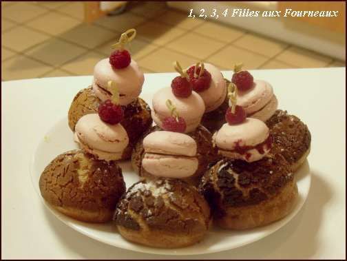 religieuse framboise litchi