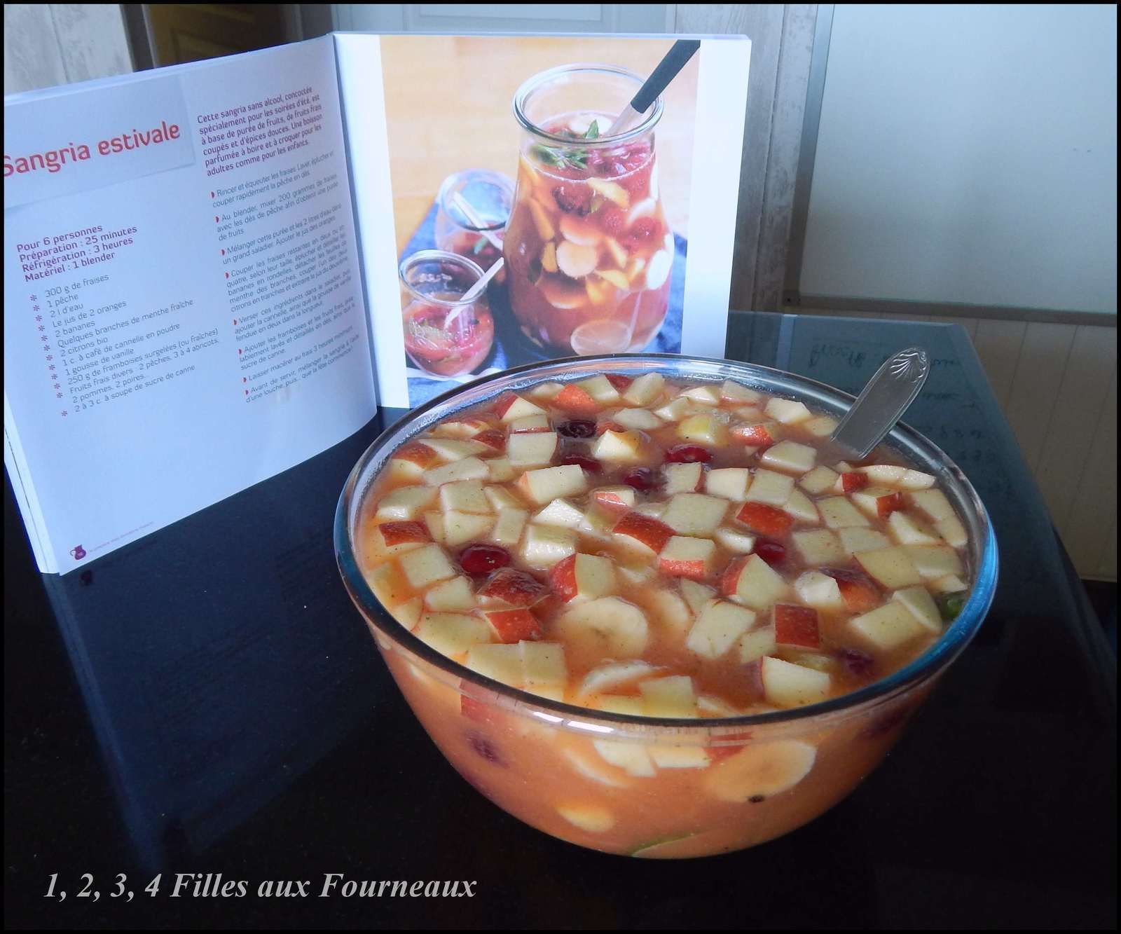 Sangria estivale sans alcool