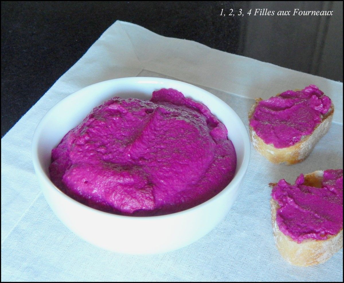 houmous pois chiches betterave, tartinade betterave