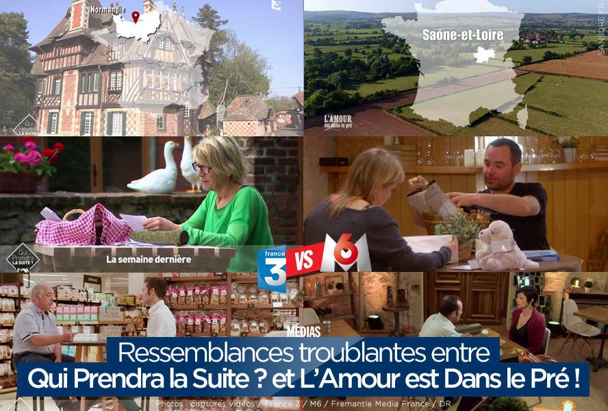 Ressemblances troublantes entre Qui Prendra la Suite ? et L’Amour est Dans le Pré ! #plagiat