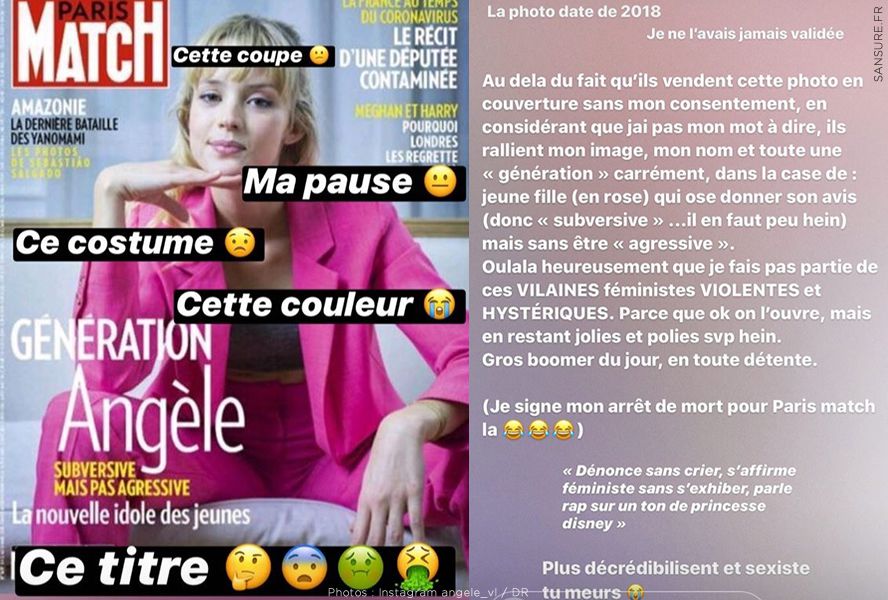 Angèle tacle la couverture de Paris Match ! #clash - SANSURE.FR