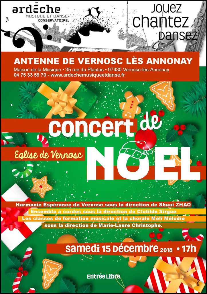 Concert de Noël 2018 à l'église de Vernosc-lès-Annonay