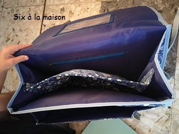 rentrée cartable Poids Plume liberty bleu fille CP CE1 38 cm