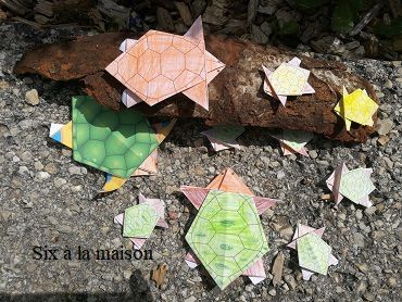 colorigami coloriage et origami enfants tortue vacances occuper activité diy