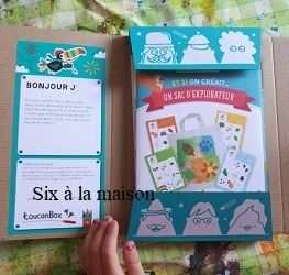 ToucanBox : une box créative enfant sac explorateur