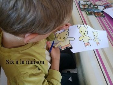 Boucle d'or et les trois ours DIY art visuel maternelle