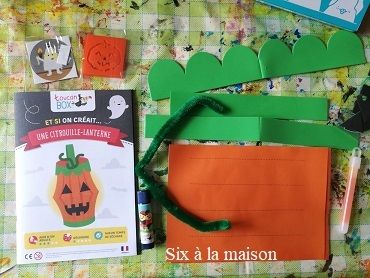 Toucan Box, activité pour Halloween lanterne citrouille contenu de la boîte