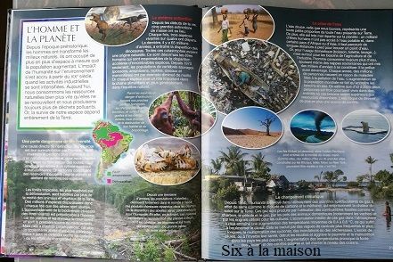 la grande imagerie de chez Fleurus : l'Homme et la planète, la pollution, la déforestation et leurs conséquences