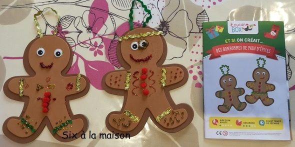  préparer Noël avec Toucan Box Bonhomme en pain d'épices de Petit K 4,5 ans et Mini J 6 ans