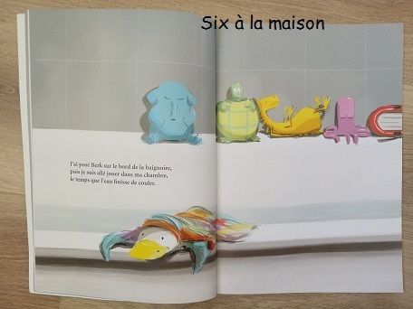 Le bain de Berk de Julien Béziat Berk est au bord de la baignoire