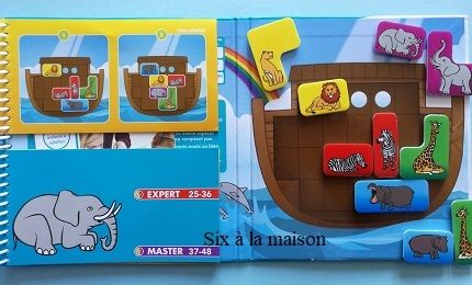 Jeu de voyage et de réflexion : L'arche de Noé On choisi un défi et on place les animaux comme sur le livret