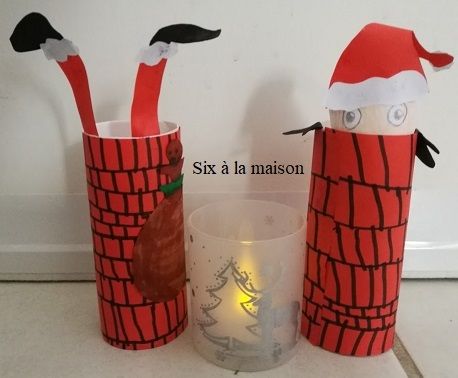 DIY - petit Père Noël - Projet enfants Les "papa noel " passent par la cheminée