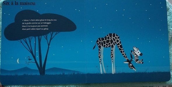 Au dodo Petit Zèbre! - Une histoire et au lit petit zèbre fait du toboggan sur le cou de la girafe