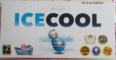 Ice Cool est un jeu de Brian Gomez et paru chez Brain Games. Un jeu de 2 à 4 joueurs, parties rapides, à partir de 6 ans (ou même un peu moins)