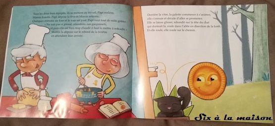 Tu ne me croqueras pas d'Estelle C. Nectaux paru aux éditions Lire c'est partir Mamie et papy prépare la galette et la mette à refroidir