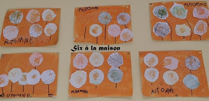 rond blanc et stylo bille graphisme quadrillage GS maternelle