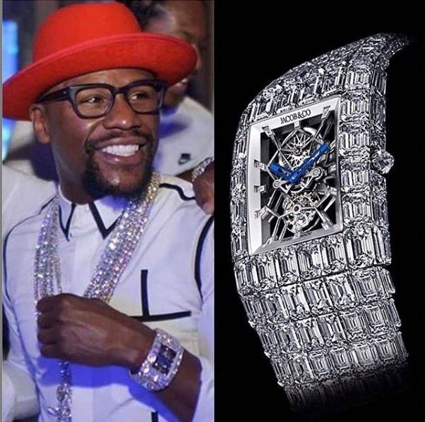 Le prix de la montre Jacob & Co recouverte de diamant de Mayweather... -  boxeanglaisenews2014.over-blog.com