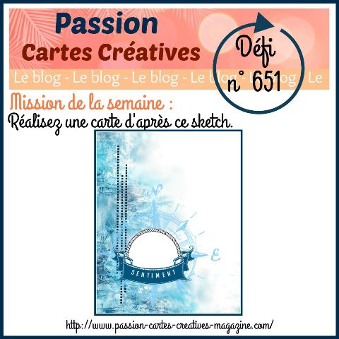 défi 651 de Passion Cartes Créatives : ma proposition