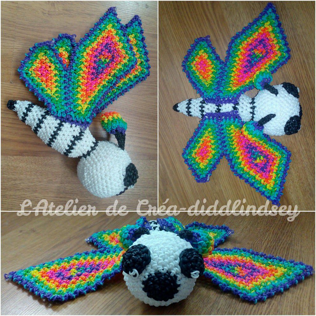 Crocheter un joli papillon en élastique Rainbow loom amigurumi - Le blog de  diddlindsey