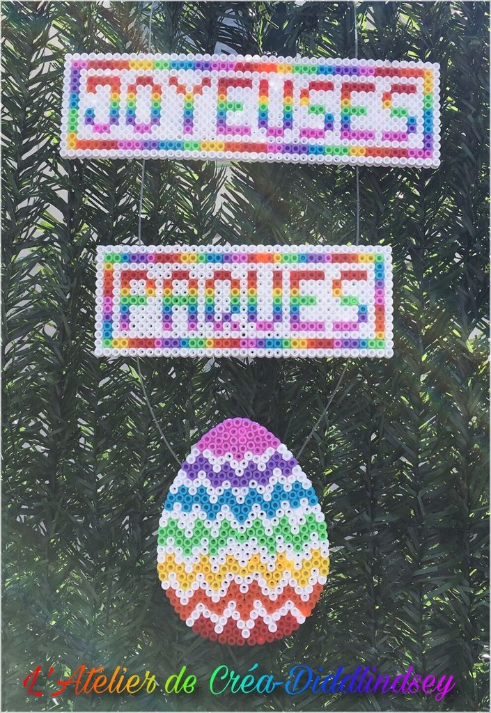 Hama bead, une décoration de Pâques