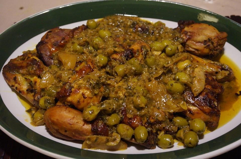 Poulet aux olives et citrons confits à la marocaine