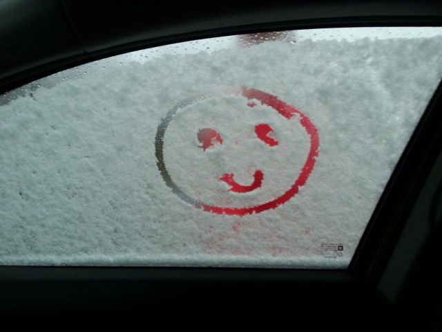 Der erste Schnee in diesem Jahr