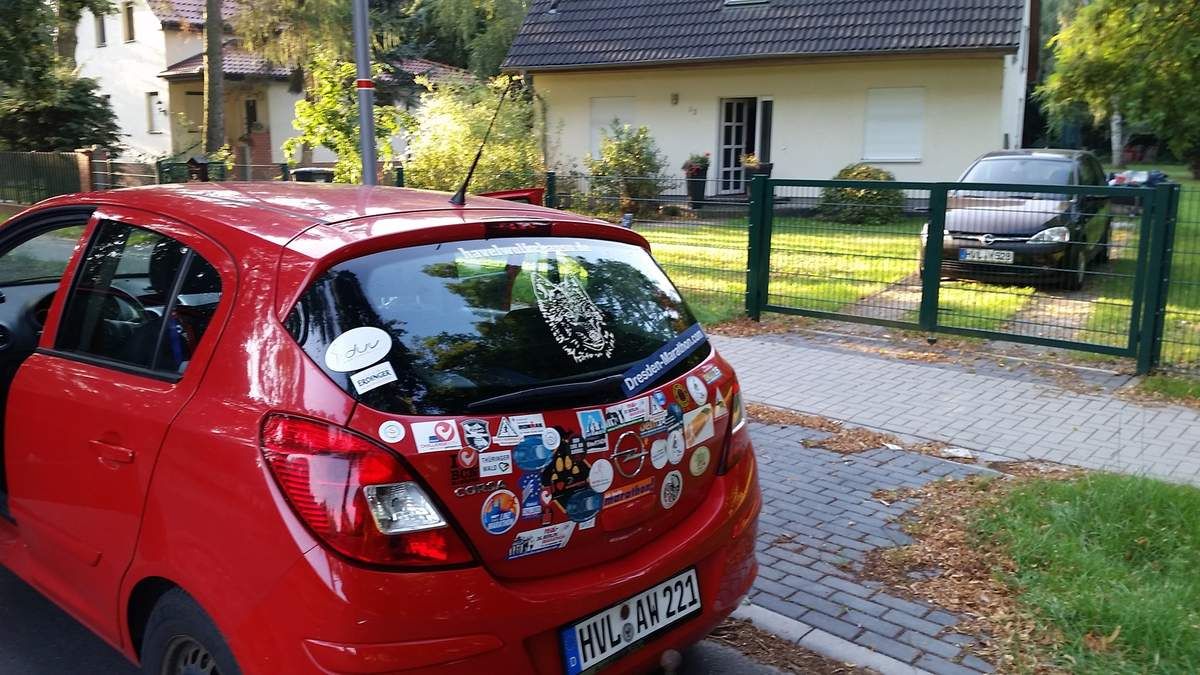 Alles fand in meinem kleinen Opel seinen Platz.