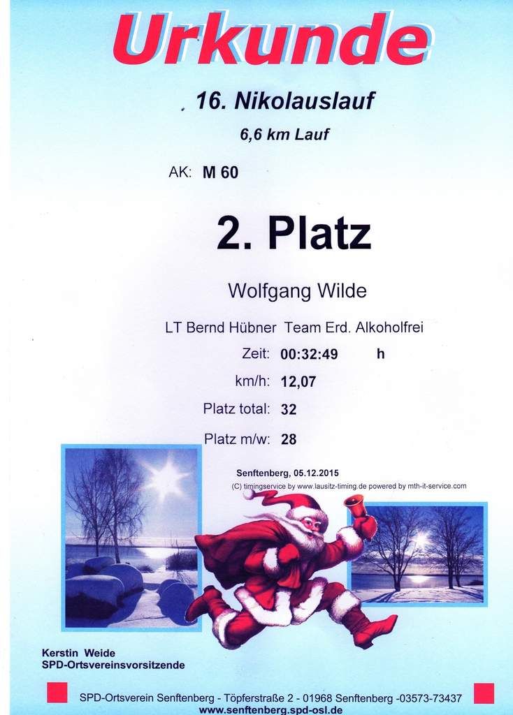 16. Nikolauslauf über 6,6 Km