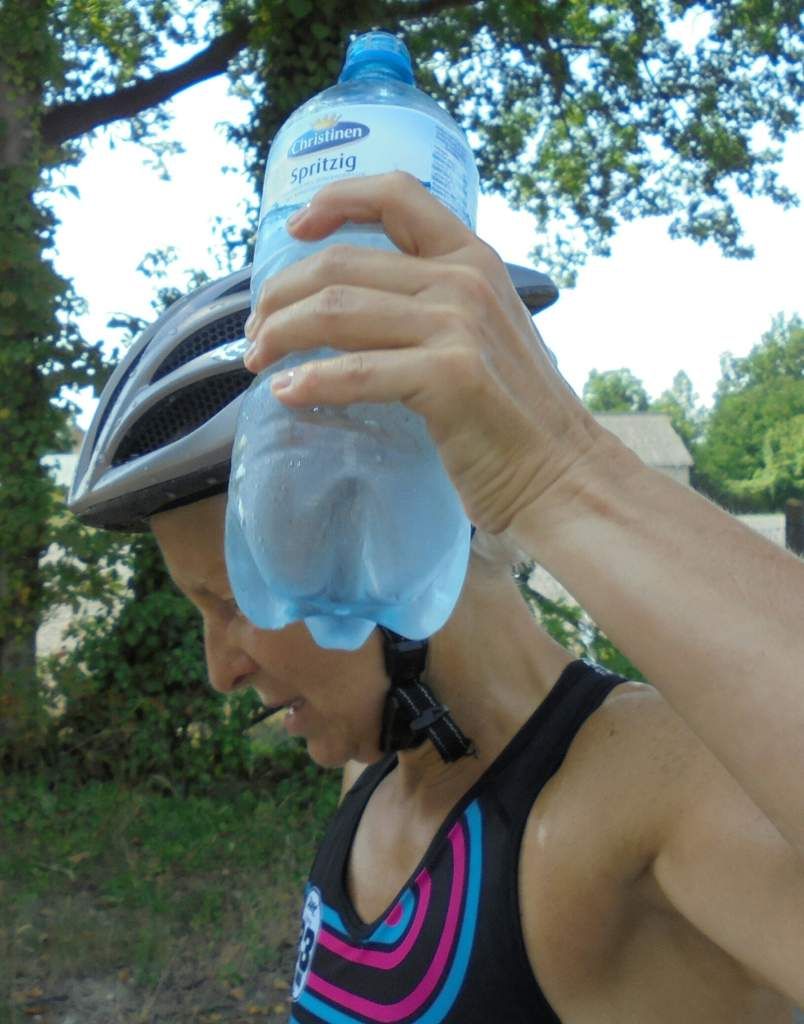 Nach 180 Km Rad und 4 Km Schwimmen