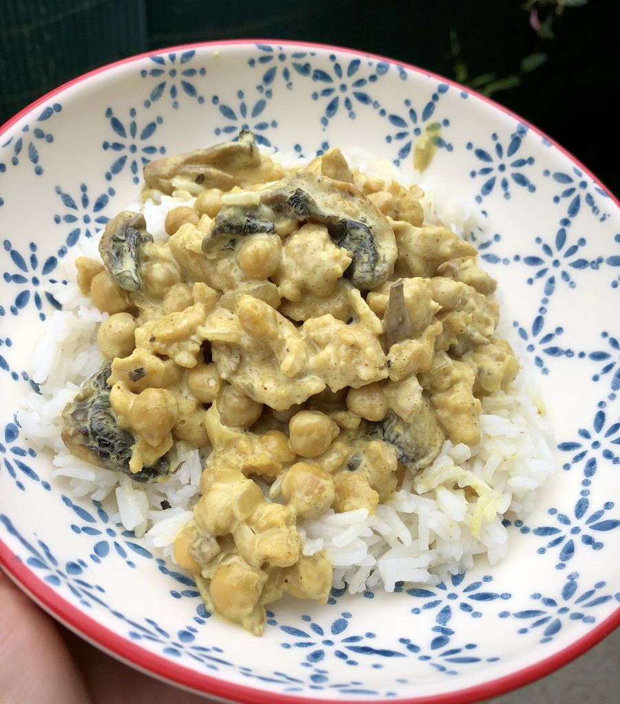Curry de pois chiches aux champignons